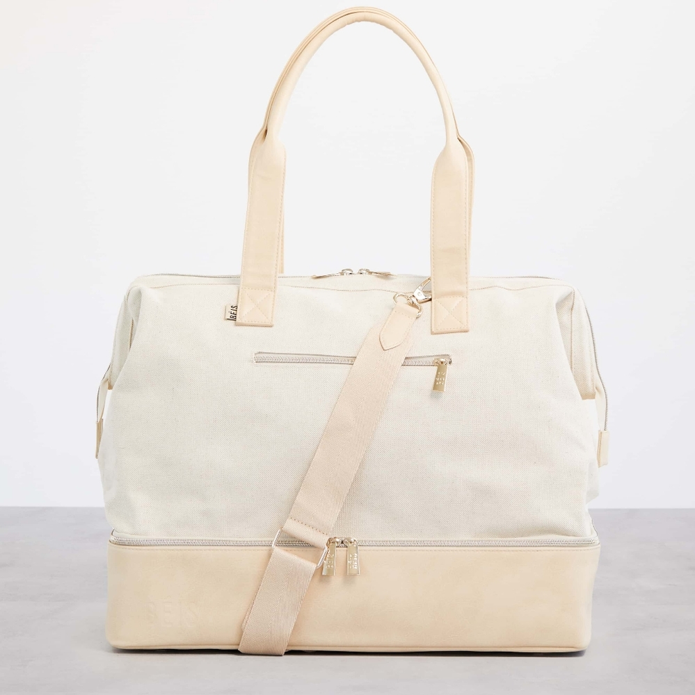 BEIS Weekender Bag in Beige